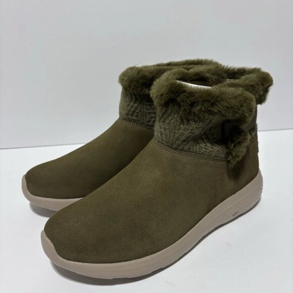 Skechers Women’s On The Go City 2 - Cozy Vibe Olive Winter Boots, Size 8.5 M - Picture 5 of 7